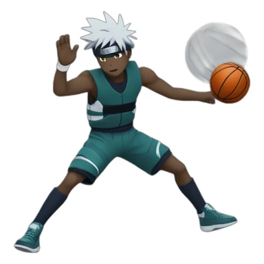 Kakashi hatake playing basketball sticker