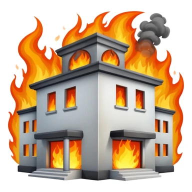 School on fire  sticker