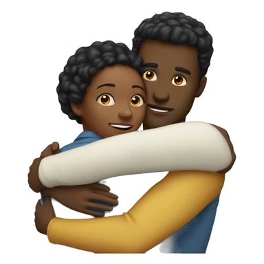 White man and black woman hugging tightly sticker