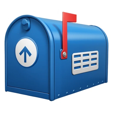 mailbox in postal service  sticker