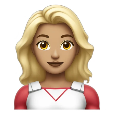 Superwoman blanco  rubia sticker