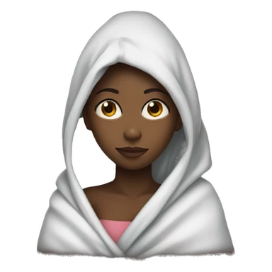 Black girl wrapped in blanket Chris  sticker