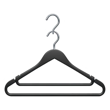 one black clothed clothing hanger sticker