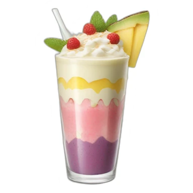 layered smoothie with coconut drizzle sticker