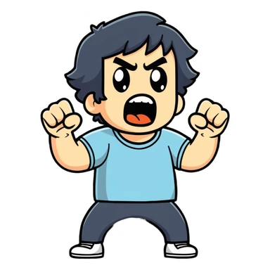 Mick from Rocky yelling sticker