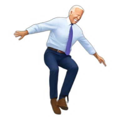 Joe biden falling the stairs sticker