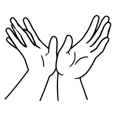 two hands making a framing gesture like a movie director sticker