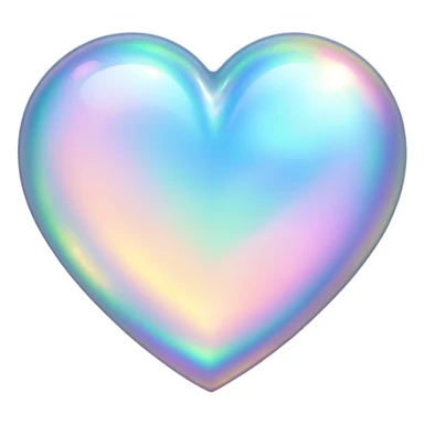 Opal shaped like a heart sticker