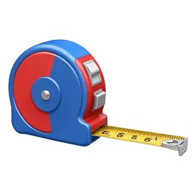Create my a cartoon/realistic tape measure thats red white and blue sticker