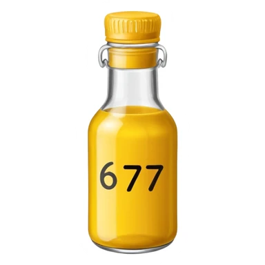 Mustard bottle saying 6-7 sticker