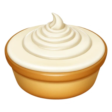 crème fraiche emoji, minimal and round sticker