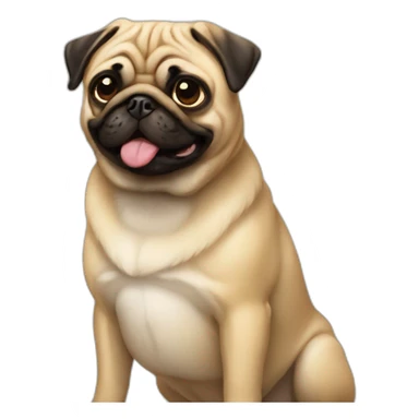 pug golden sticker