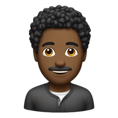 Homme 25 pour-cent africain avec cheveux noirs bouclés  sticker