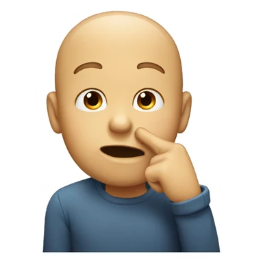 guy saying shush with his finger touching his mouth sticker