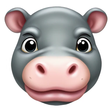 baby pygmy hippo face, Moo Deng sticker