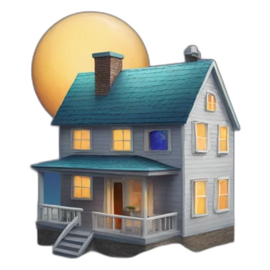 house on the moon sticker