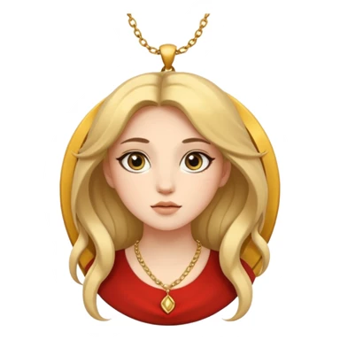 leo zodiac woman, simple and bold, round face, big eyes, minimal details sticker
