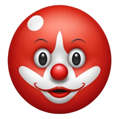 Only red cirque clown nose sticker