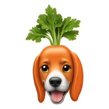carrot with a dog head sticker