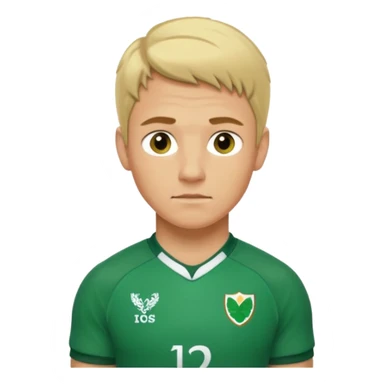 irish rugby player with short blond hair sticker