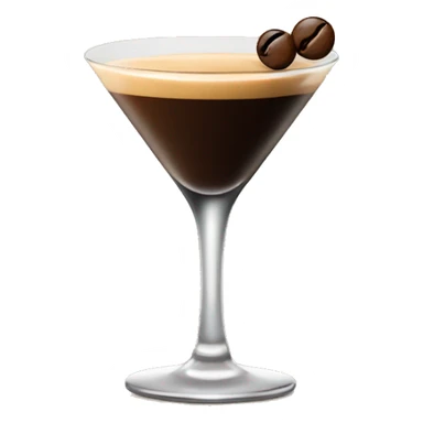 Espresso martini with three espresso beans floating in the glass sticker