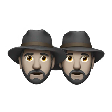 portrait emoji of two bandits  sticker
