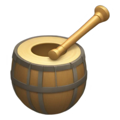 gong with mallet sticker