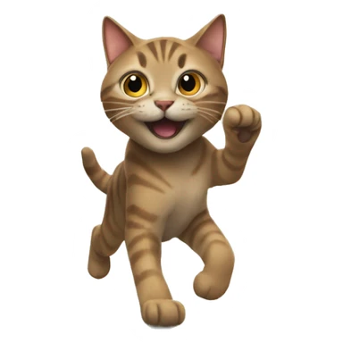 Cat running out the door sticker