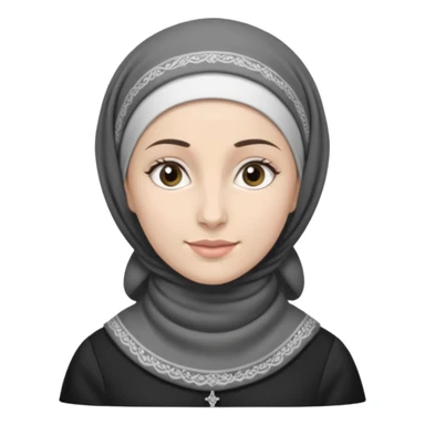 orthodox jewish woman greyscale with tichel kercheif circa. 1890 sticker