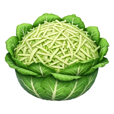 a big pile of grated cabbage without leaves sticker