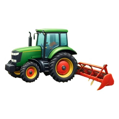 An icon featuring a vibrant rural landscape with a tractor plowing fields, inspired by Farming Simulator 22. The design includes lush green fields, a barn, and a scenic countryside with trees and mountains in the distance. Transparent background sticker