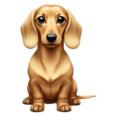 Christmas blonde long hair dachshund  sticker