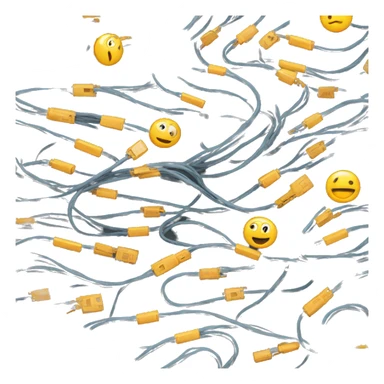 Unorganized bunch of cables sticker