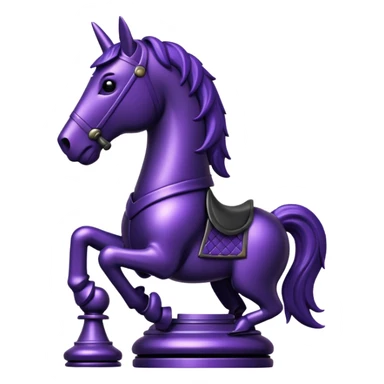 chess knight dark purple digger solo sticker