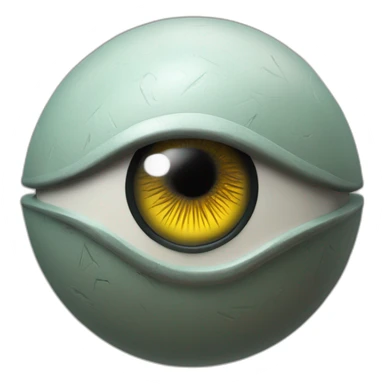 3d sphere with a cartoon Witch skin texture with Eye of Horus sticker