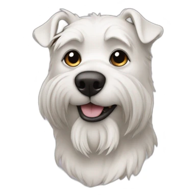 Dog épagneul tibétain with black sticker