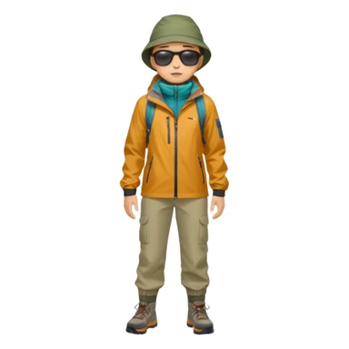 남미 여행에 가는 한국인의 전신을 그려줘! 바로 하이킹 갈 수 있을 정도로 잘 입은!

상체

🧥 방풍·방수 재킷 (고지대·우유니 필수)

👕 얇은 레이어드 2~3벌 (일교차 대비)

하체

👖 편한 바지(청바지 X, 스트레치 추천)

신발

👟 접지력 좋은 운동화 (마추픽추 필수)

🥾 우유니: 방수 신발 or 장화

악세사리

🧣 넥워머·모자 (아침/저녁 체감 -5~10도)

🕶️ 선글라스 (우유니·사막지역 눈부심 강함)
 sticker