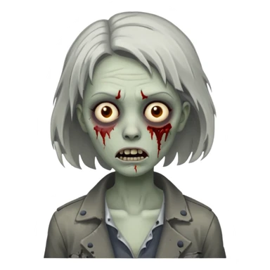 parisian zombie woman sticker