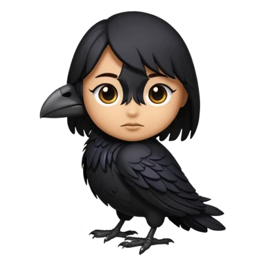 raven chibi emoji sticker