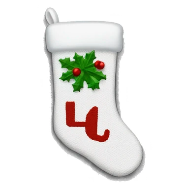 white knit christmas stocking with the name logan written on it  sticker