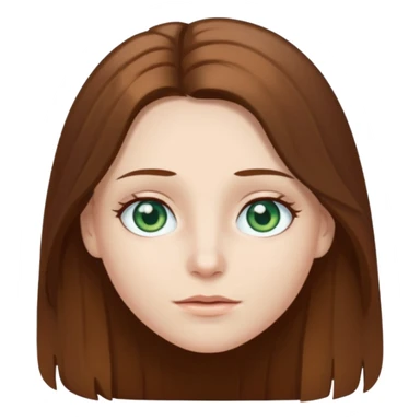 Im not pale but I'm whoite  I have greenish blue hazel eyes I have brown long hair middle part  sticker