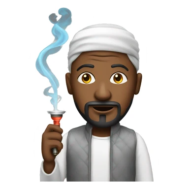 A man with a hookah sticker