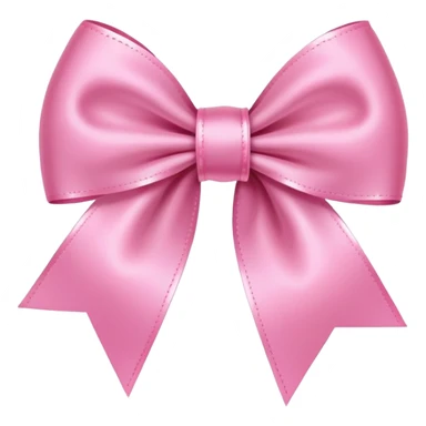 cute pink ribbon bow for hair sticker