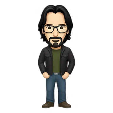 keanu reeves with glasses sticker