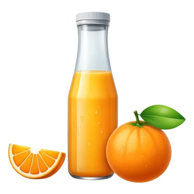 Orange juice bottle sticker