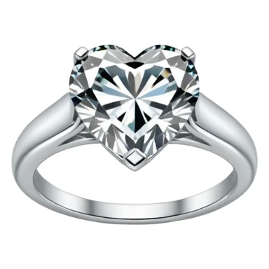 Heart-shaped Diamond Engagement Ring in Platinum, Tiffany sticker