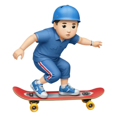 Kim jong-un riding skate board sticker