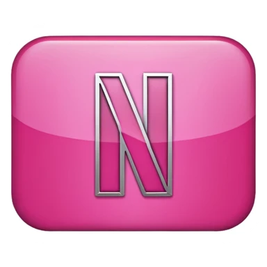 Netflix aesthetic "N" logo in pink sticker