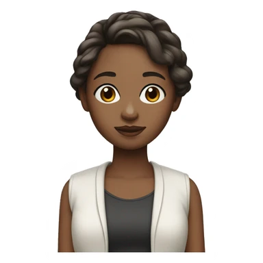 Brunette girl with white strands sticker