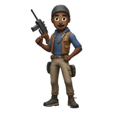 A man playing fortnite  sticker